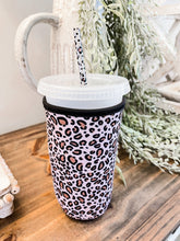 Reusable straws leopard