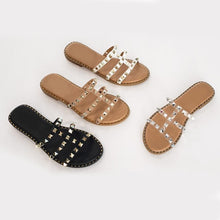 Clear stud sandals