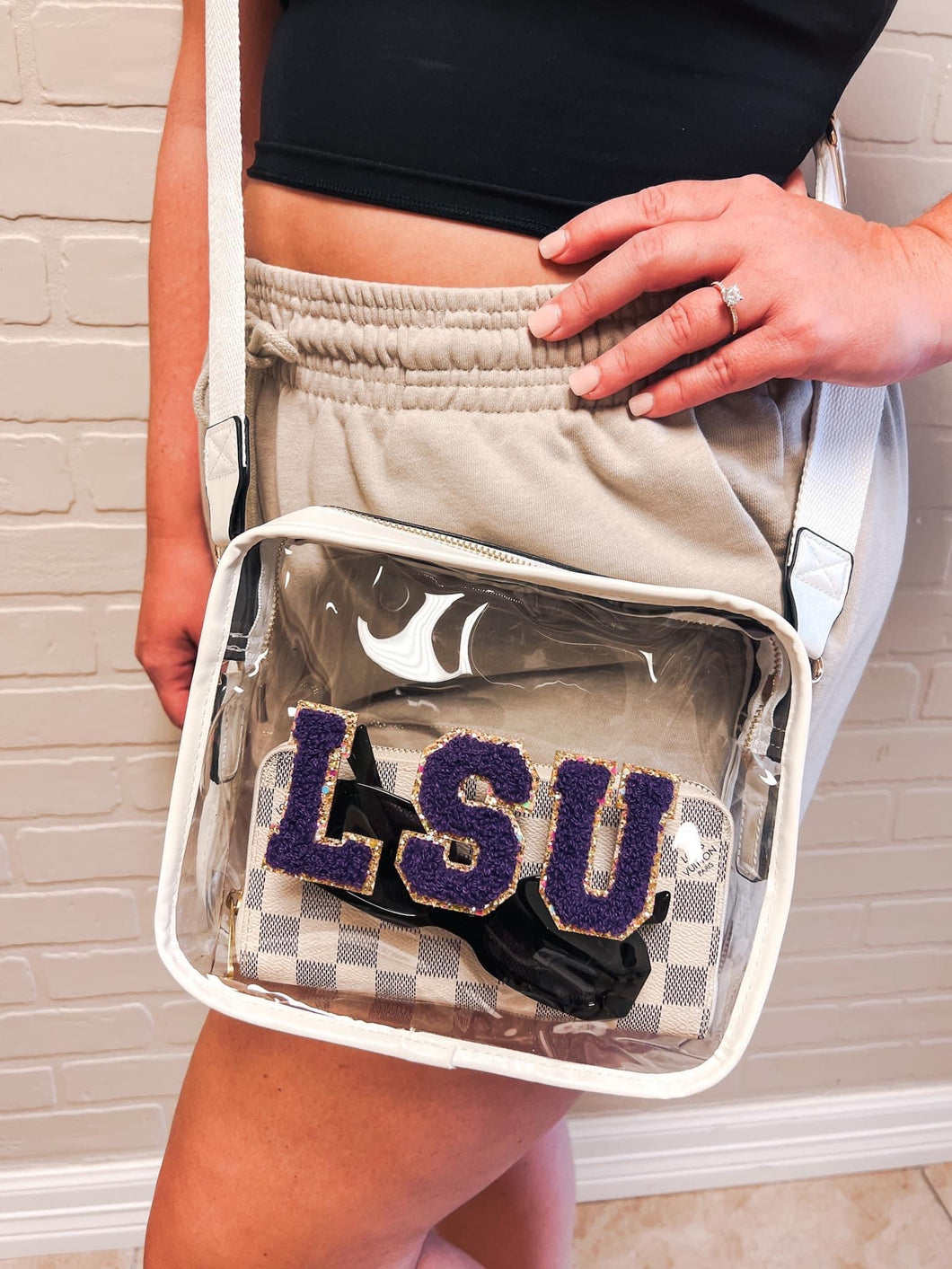 NCAA Louisiana State University Tigers LSU Tote Shoulder Bag Purse Hardboard